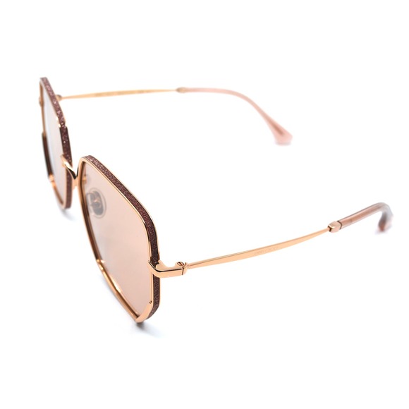 JIMMY CHOO ALINE/S EYR ROSE GOLD NUDE AUTHENTIC SUNGLASSES - Picture 12 of 13